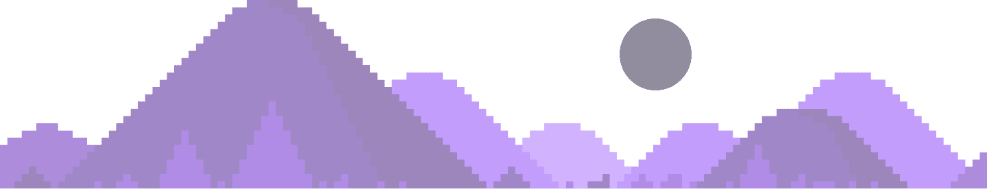 pixelated mountain painting